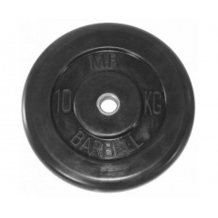 Диск для штанги обрезиненный MB Barbell (металлическая втулка) 10 кг / диаметр 51 мм в Краснодаре по цене 4125 ₽