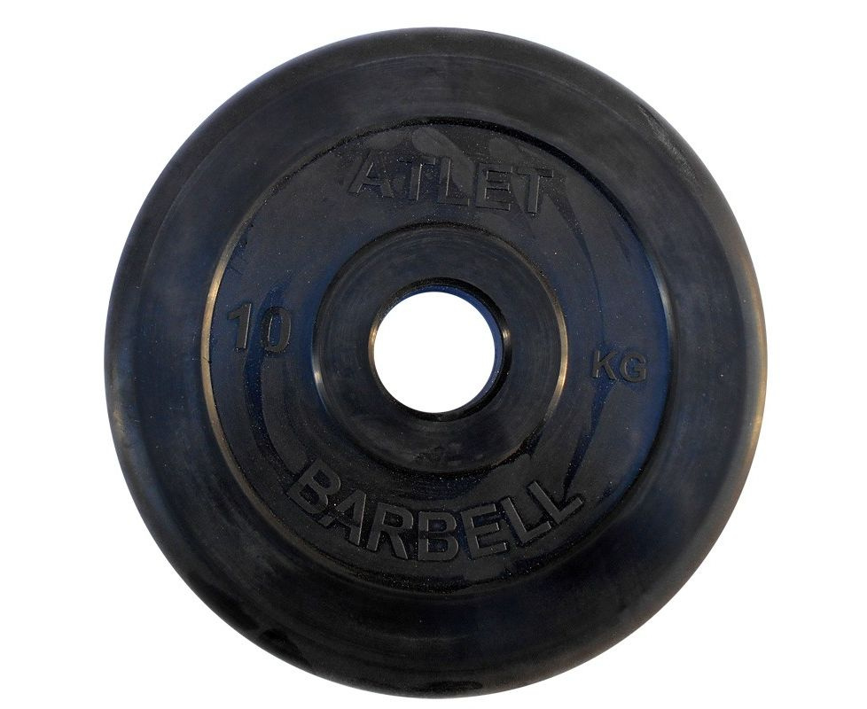 MB Barbell ATLET 10 кг / диаметр 51 мм из каталога дисков, грифов, гантелей, штанг в Краснодаре по цене 3500 ₽