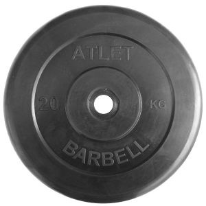 MB Barbell Atlet 51 мм - 20 кг из каталога дисков, грифов, гантелей, штанг в Краснодаре по цене 6460 ₽