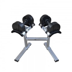 Sports Stock 2х20 кг с подставкой из каталога разборных (наборных) гантелей в Краснодаре по цене 32300 ₽