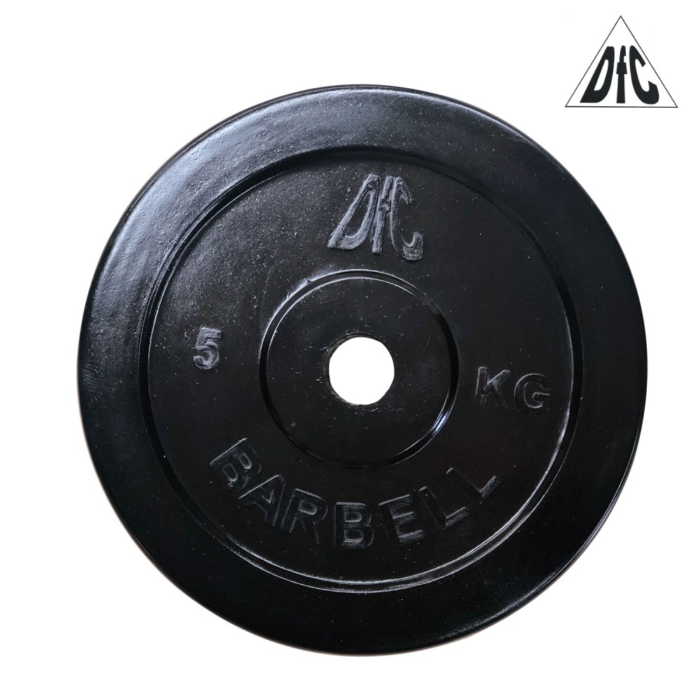 DFC 5 кг. обрезиненный из каталога дисков для штанги с посадочным диаметром 26 мм.  в Краснодаре по цене 1490 ₽