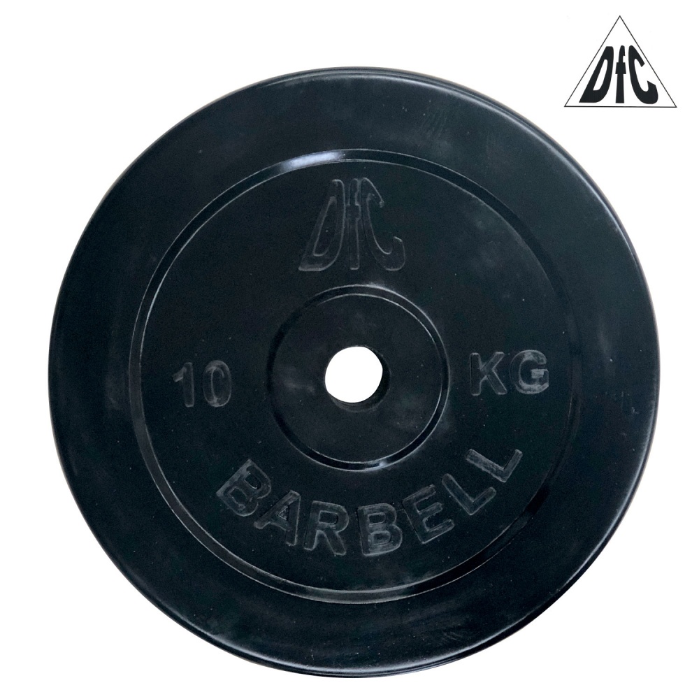 DFC 10 кг обрезиненный из каталога дисков для штанги с посадочным диаметром 26 мм.  в Краснодаре по цене 2990 ₽