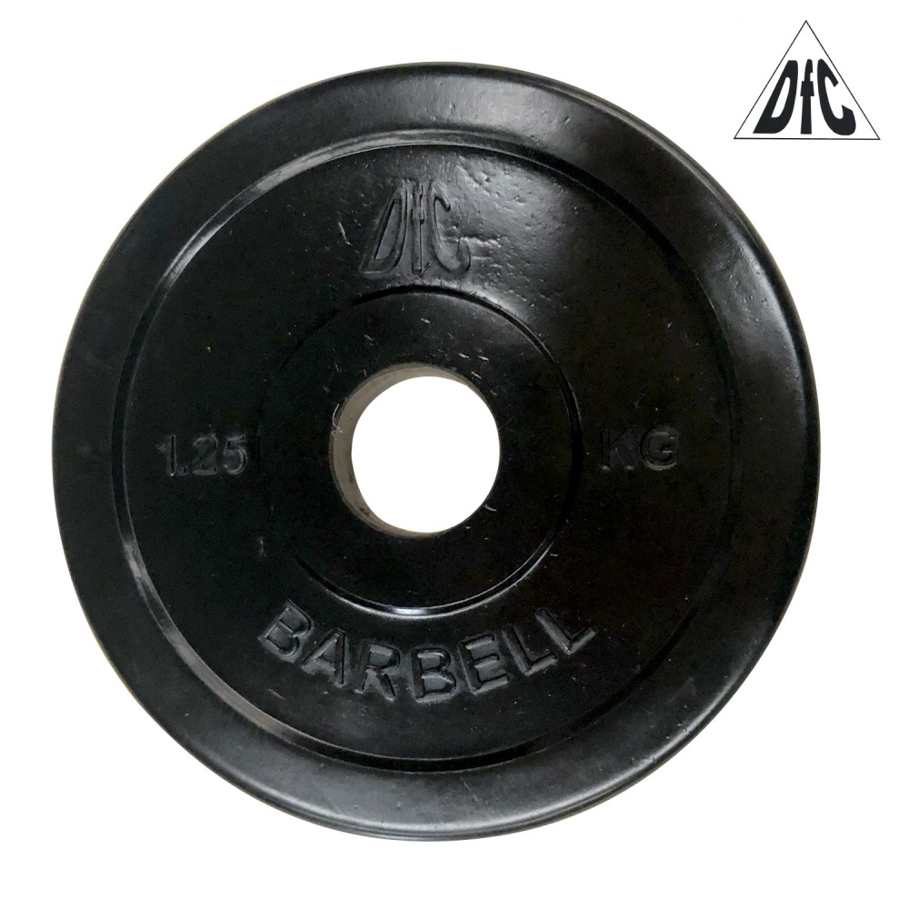 DFC 1,25 кг обрезиненный из каталога дисков для штанги с посадочным диаметром 30 мм.  в Краснодаре по цене 555 ₽