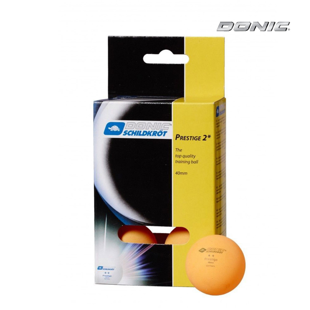 Donic Prestige 2 (оранжевые, 6 шт) из каталога мячей для настольного тенниса в Краснодаре по цене 430 ₽