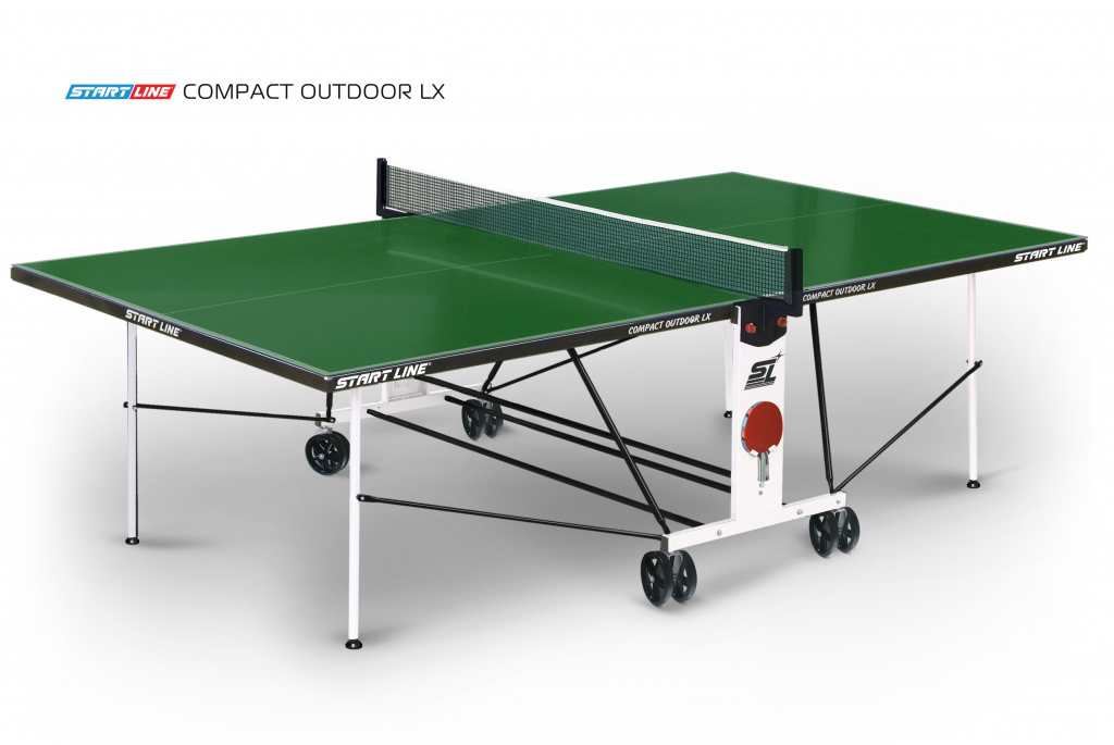 Start Line Compact Outdoor-2 LX Зелёный из каталога всепогодных теннисных столов в Краснодаре по цене 41590 ₽