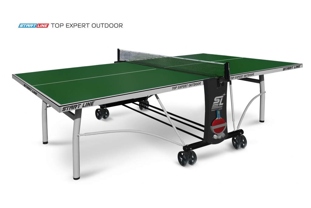 Start Line Top Expert Outdoor green из каталога всепогодных теннисных столов в Краснодаре по цене 52590 ₽