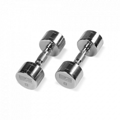 Bronze Gym 8 кг. BG-PA-DB-C08 из каталога хромированных гантелей в Краснодаре по цене 3190 ₽