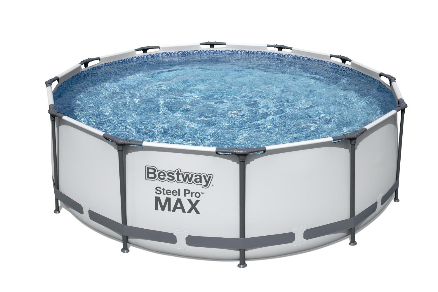 Bestway Steel Pro Max  56418 BW (белый) из каталога каркасных бассейнов в Краснодаре по цене 29700 ₽