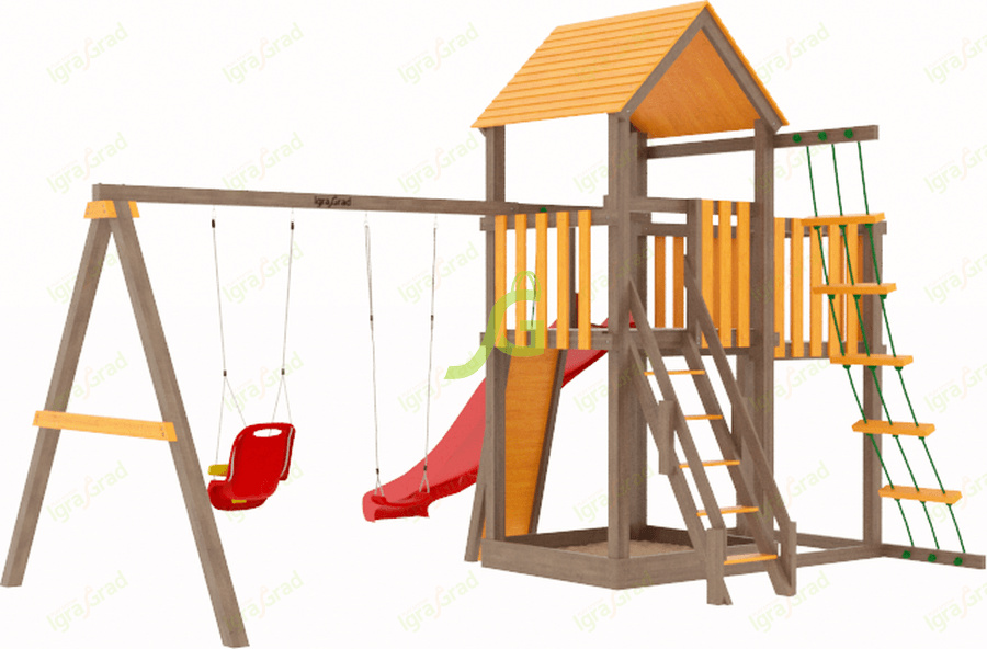 Панда Фани с балконом в Краснодаре по цене 94000 ₽ в категории детские игровые комплексы Igragrad