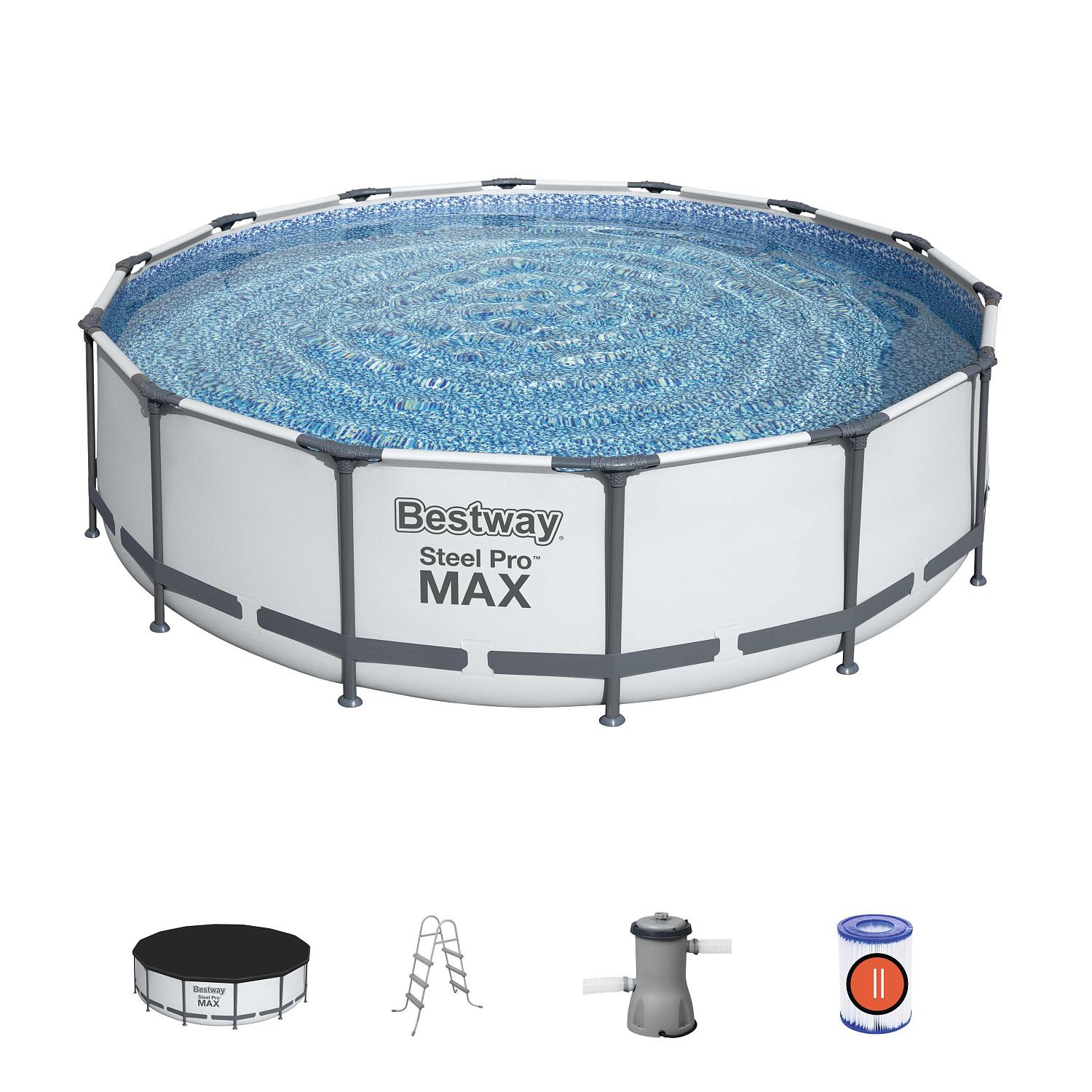 Bestway Steel Pro Max 56950 BW из каталога каркасных бассейнов в Краснодаре по цене 61000 ₽