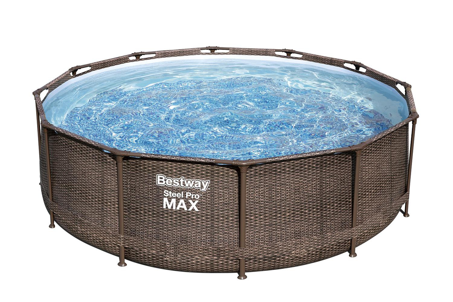 Bestway Steel Pro Max  ’’Ротанг’’ 56709 BW из каталога каркасных бассейнов в Краснодаре по цене 43485 ₽