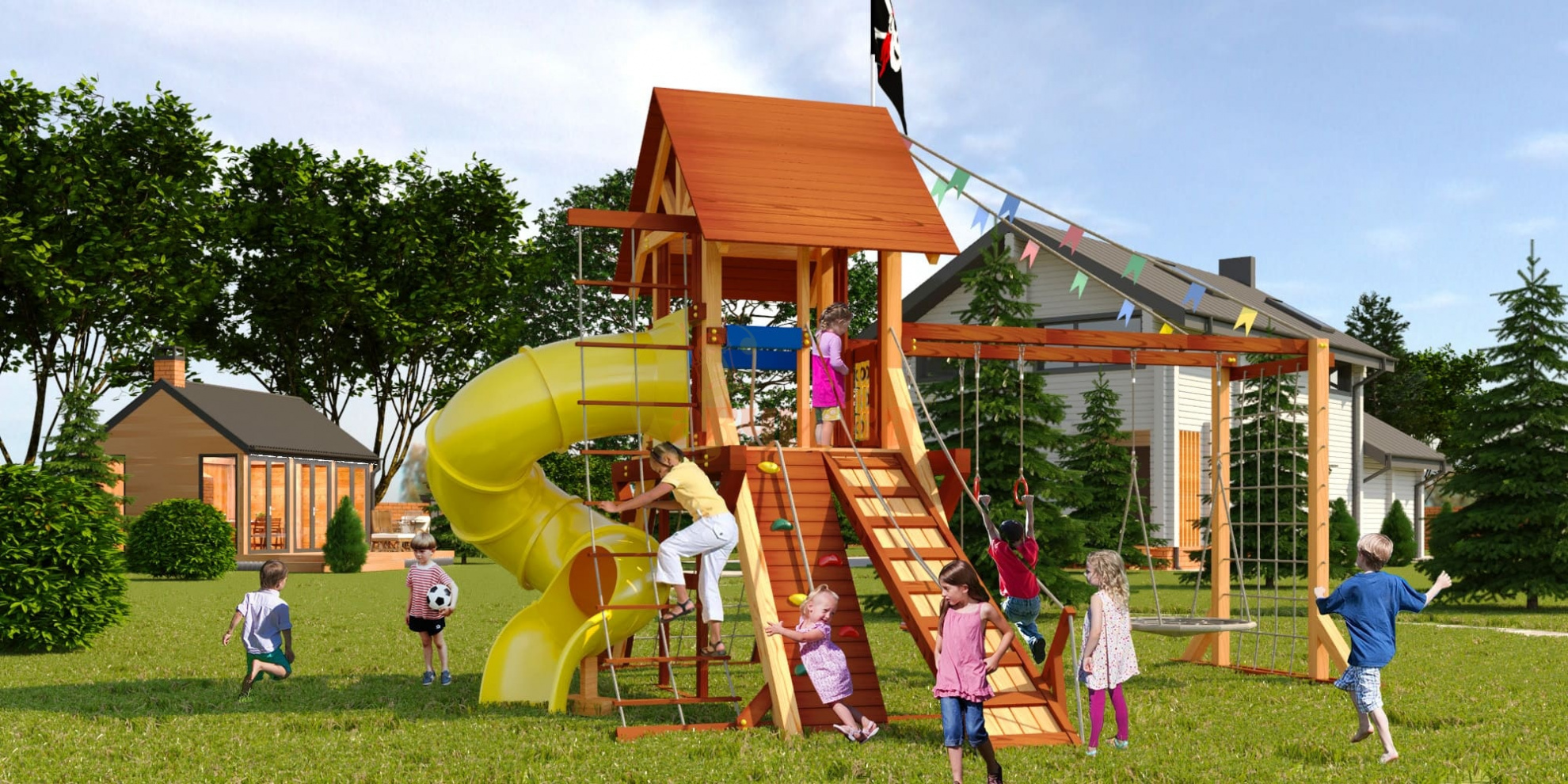 Савушка Люкс 5 из каталога детских игровых комплексов  в Краснодаре по цене 273900 ₽