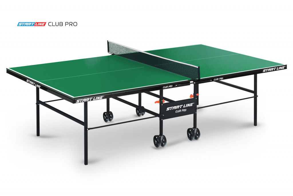 Start Line Club Pro green из каталога теннисных столов для помещений в Краснодаре по цене 20590 ₽