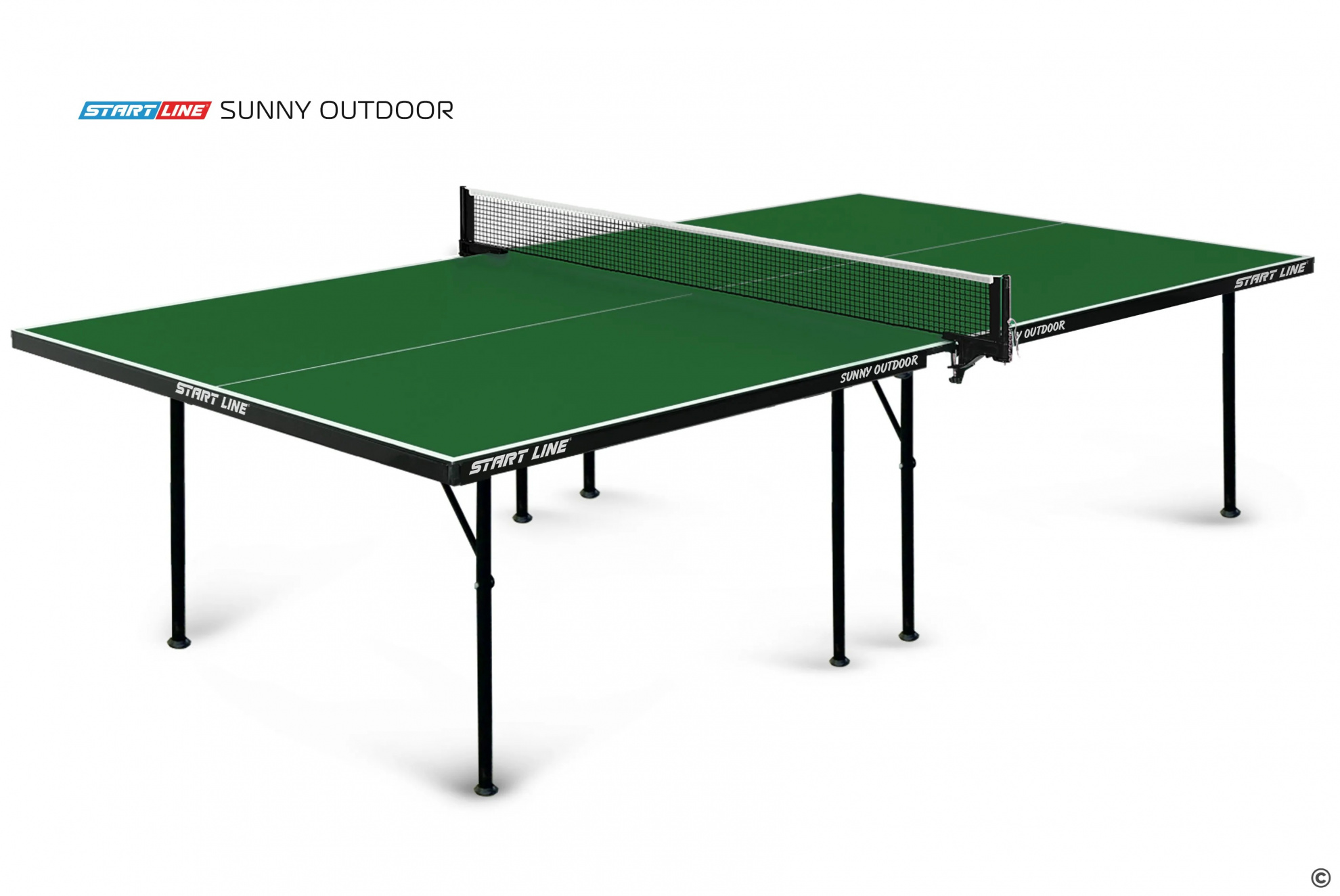 Start Line Sunny Outdoor Зелёный из каталога влагостойких теннисных столов в Краснодаре по цене 35900 ₽