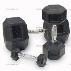 Body Solid гексагональная 16 кг из каталога обрезиненных гантелей в Краснодаре по цене 6310 ₽