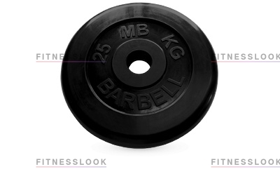 MB Barbell черный - 50 мм - 25 кг из каталога дисков для штанги с посадочным диаметром 50 мм. в Краснодаре по цене 13552 ₽