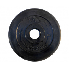 Диск для штанги обрезиненный MB Barbell ATLET 10 кг / диаметр 51 мм в Краснодаре по цене 4900 ₽