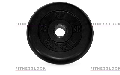 MB Barbell черный - 26 мм - 2.5 кг из каталога дисков (блинов) для штанг и гантелей в Краснодаре по цене 900 ₽