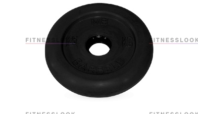 MB Barbell черный - 26 мм - 1.25 кг из каталога дисков для штанги с посадочным диаметром 26 мм.  в Краснодаре по цене 630 ₽