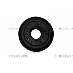 MB Barbell черный - 26 мм - 0.5 кг из каталога дисков для штанги с посадочным диаметром 26 мм.  в Краснодаре по цене 467 ₽