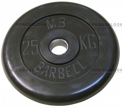 MB Barbell черный - 30 мм - 25 кг из каталога дисков для штанги с посадочным диаметром 30 мм.  в Краснодаре по цене 7428 ₽