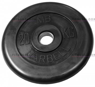 MB Barbell черный - 30 мм - 20 кг из каталога дисков для штанги с посадочным диаметром 30 мм.  в Краснодаре по цене 5623 ₽