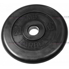 MB Barbell черный - 30 мм - 20 кг из каталога дисков для штанги с посадочным диаметром 30 мм.  в Краснодаре по цене 5623 ₽