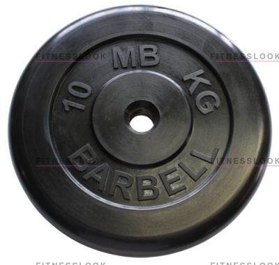 MB Barbell черный - 30 мм - 10 кг из каталога дисков, грифов, гантелей, штанг в Краснодаре по цене 3163 ₽