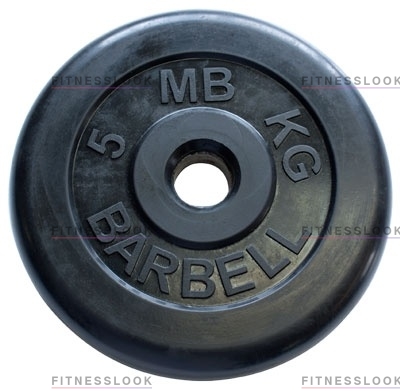 MB Barbell черный - 30 мм - 5 кг из каталога дисков для штанги с посадочным диаметром 30 мм.  в Краснодаре по цене 1584 ₽