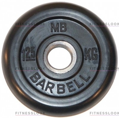 MB Barbell черный - 30 мм - 1.25 кг из каталога дисков для штанги с посадочным диаметром 30 мм.  в Краснодаре по цене 630 ₽