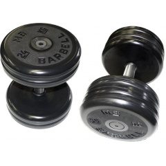 MB Barbell профессиональная 48 кг из каталога обрезиненных гантелей в Краснодаре по цене 22490 ₽