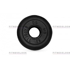 MB Barbell черный - 30 мм - 0.5 кг из каталога дисков для штанги с посадочным диаметром 30 мм.  в Краснодаре по цене 436 ₽