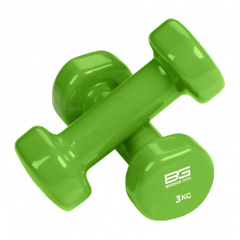 Bronze Gym виниловая 3 кг (пара) из каталога гантелей для фитнеса в Краснодаре по цене 1960 ₽