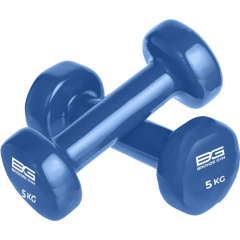 Bronze Gym виниловая 5 кг (пара) из каталога гантелей для фитнеса в Краснодаре по цене 3230 ₽