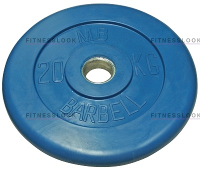 MB Barbell синий - 26 мм - 20 кг из каталога дисков для штанги с посадочным диаметром 26 мм.  в Краснодаре по цене 6419 ₽