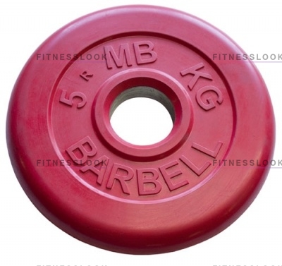 MB Barbell красный - 26 мм - 5 кг из каталога дисков для штанги с посадочным диаметром 26 мм.  в Краснодаре по цене 1685 ₽
