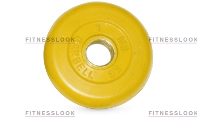 MB Barbell желтый - 26 мм - 1 кг из каталога дисков для штанги с посадочным диаметром 26 мм.  в Краснодаре по цене 761 ₽