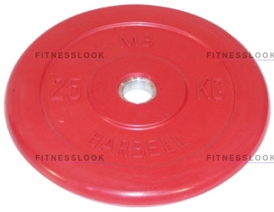 MB Barbell красный - 30 мм - 25 кг из каталога дисков для штанги с посадочным диаметром 30 мм.  в Краснодаре по цене 8026 ₽