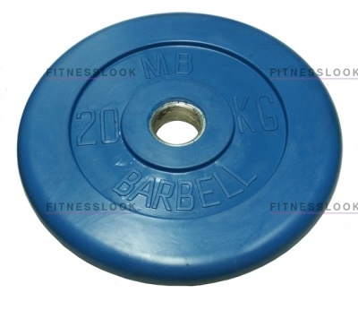 MB Barbell cиний - 30 мм - 20 кг из каталога дисков для штанги с посадочным диаметром 30 мм.  в Краснодаре по цене 6419 ₽