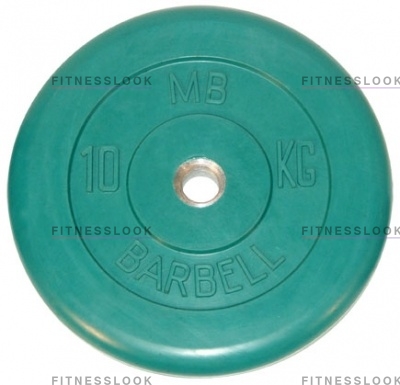 MB Barbell зеленый - 30 мм - 10 кг из каталога дисков для штанги с посадочным диаметром 30 мм.  в Краснодаре по цене 3378 ₽