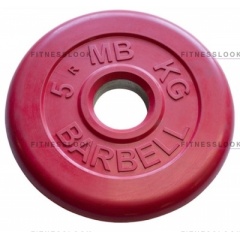 MB Barbell красный - 30 мм - 5 кг из каталога дисков для штанги с посадочным диаметром 30 мм.  в Краснодаре по цене 1204 ₽