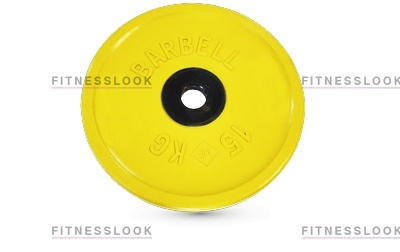 евро-классик желтый - 50 мм - 15 кг в Краснодаре по цене 14966 ₽ в категории диски (блины) для штанг и гантелей MB Barbell