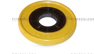 Диск для штанги MB Barbell евро-классик желтый - 50 мм - 1.25 кг