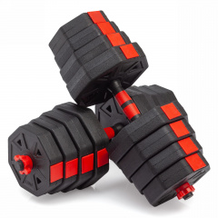 VictoryFit гексагональная с грифом, 30 кг. (2 шт. х 15 кг.) VF-DH300 из каталога разборных (наборных) гантелей в Краснодаре по цене 4440 ₽