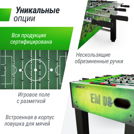 Рендер-3 для Unix Line Футбол - Кикер (140х74 cм) Green