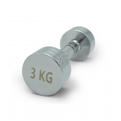 UnixFit PRO круглая 3 кг DBRND3PCE из каталога хромированных гантелей в Краснодаре по цене 1450 ₽