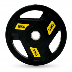 UnixFit PRO 15 кг, 51 мм DG15RUBPYL из каталога дисков для штанги с посадочным диаметром 50 мм. в Краснодаре по цене 6891 ₽