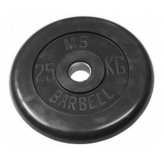 MB Barbell Диск обрезиненный (металлическая втулка) 25 кг / диаметр 51 мм из каталога дисков для штанги с посадочным диаметром 50 мм. в Краснодаре по цене 10390 ₽