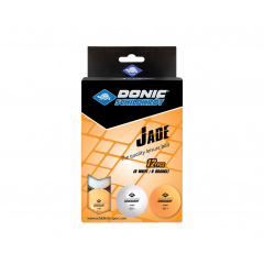 Donic JADE 40+ 12 штук, белый + оранжевый из каталога мячей для настольного тенниса в Краснодаре по цене 590 ₽
