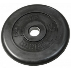 MB Barbell 20 кг металлическая втулка из каталога дисков для штанги с посадочным диаметром 30 мм.  в Краснодаре по цене 8290 ₽